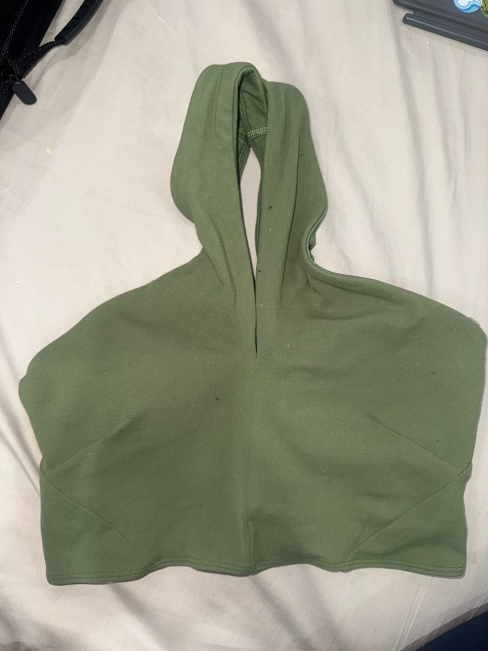 lululemon athletica Olive Green Hooded Crop Top